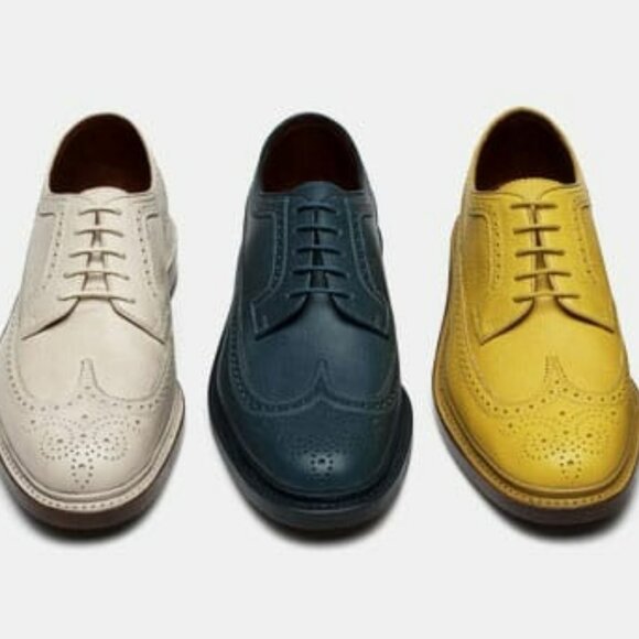 Florsheim by Duckie Brown Teal Leather Brogue Oxfords Men’s 10.5D Heritage Prep - Picture 16 of 16